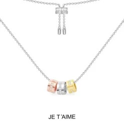 APM Monaco Collier Ajustable Code Morse - Argent^ Colliers