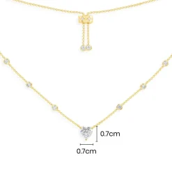 APM Monaco Collier Ajustable Coeur^ Colliers