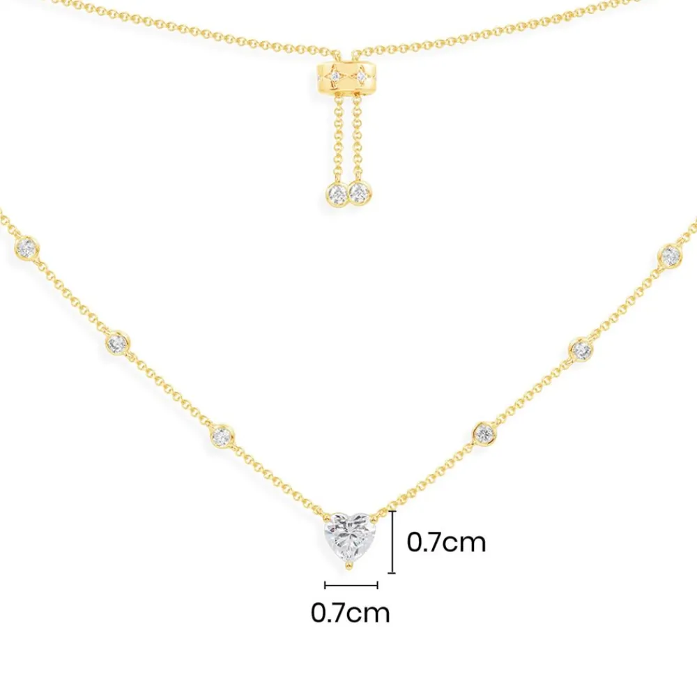 APM Monaco Collier Ajustable Coeur^ Colliers