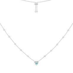 APM Monaco Collier Ajustable Coeur Bleu - Argent^ Colliers