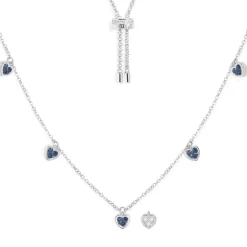 APM Monaco Collier Ajustable Coeur Bleu Et Blanc^ Colliers