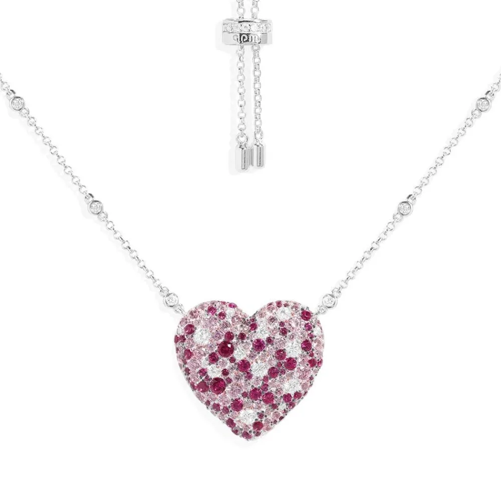 APM Monaco Collier Ajustable Coeur Fuchsia^ Colliers