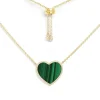 APM Monaco Collier Ajustable Coeur Malachite^ Colliers