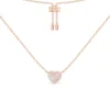 APM Monaco Collier Ajustable Coeur Nacre Rose^ Colliers