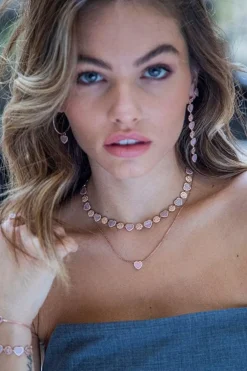 APM Monaco Collier Ajustable Coeur Nacre Rose^ Colliers