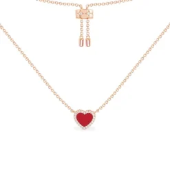 APM Monaco Collier Ajustable Coeur Rouge^ Colliers