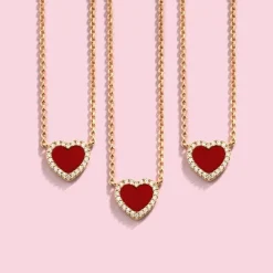 APM Monaco Collier Ajustable Coeur Rouge^ Colliers