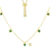 APM Monaco Collier Ajustable Coeur Vert Et Blanc^ Colliers