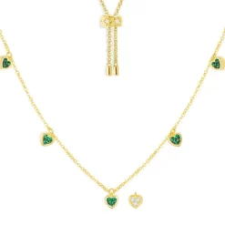 APM Monaco Collier Ajustable Coeur Vert Et Blanc^ Colliers