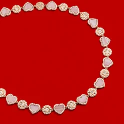 APM Monaco Collier Ajustable Coeurs Nacre Rose^ Colliers