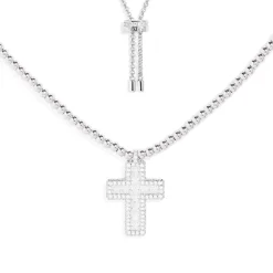 APM Monaco Collier Ajustable Croix Pave^ Colliers