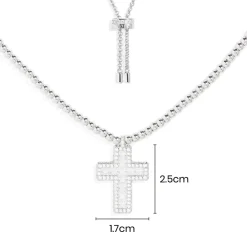 APM Monaco Collier Ajustable Croix Pave^ Colliers