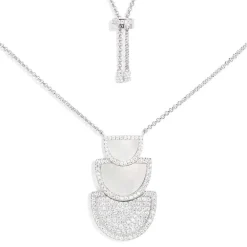APM Monaco Collier Ajustable Demi-Lune Avec Nacre^ Colliers
