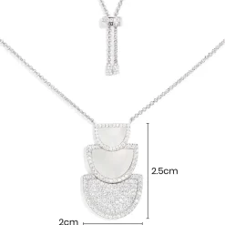 APM Monaco Collier Ajustable Demi-Lune Avec Nacre^ Colliers
