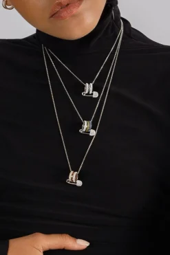 APM Monaco Collier Ajustable Epingle A Nourrice Kaki Et Bleu^ Colliers