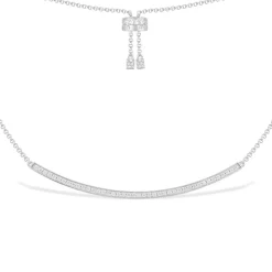 APM Monaco Collier Ajustable Fin Pave^ Colliers
