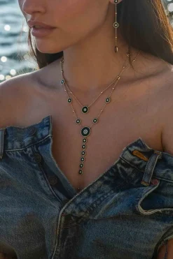 APM Monaco Collier Ajustable Malachite^ Colliers