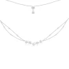 APM Monaco Collier Ajustable Meteorites Double Chaine - Argent^ Colliers
