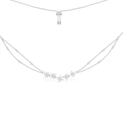 APM Monaco Collier Ajustable Meteorites Double Chaine - Argent^ Colliers