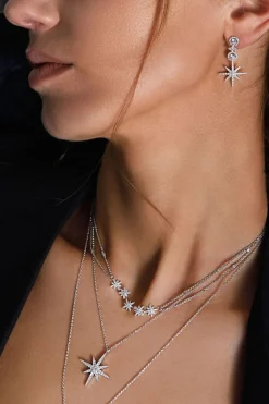 APM Monaco Collier Ajustable Meteorites Double Chaine - Argent^ Colliers