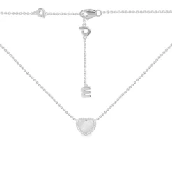APM Monaco Collier Ajustable Mini Coeur En Nacre - Argent^ Colliers
