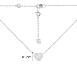 APM Monaco Collier Ajustable Mini Coeur En Nacre - Argent^ Colliers