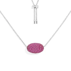 APM Monaco Collier Ajustable Ovale Fuchsia^ Colliers
