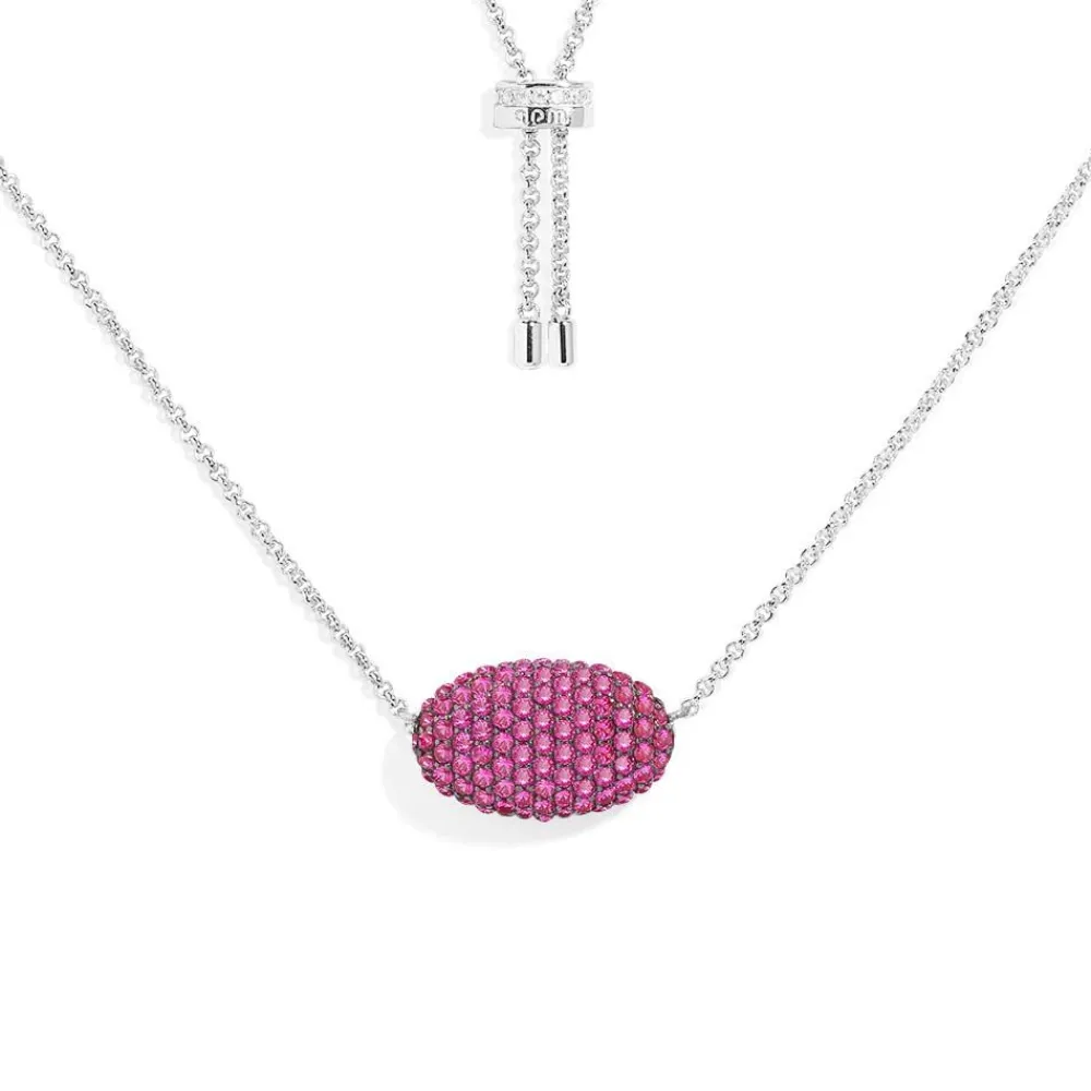 APM Monaco Collier Ajustable Ovale Fuchsia^ Colliers