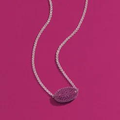 APM Monaco Collier Ajustable Ovale Fuchsia^ Colliers