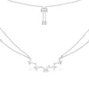 APM Monaco Collier Ajustable Papillon Double Chaine - Argent^ Colliers