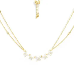 APM Monaco Collier Ajustable Papillon Double Chaine^ Colliers