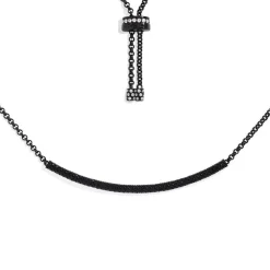 APM Monaco Collier Ajustable Pave Noir^ Colliers