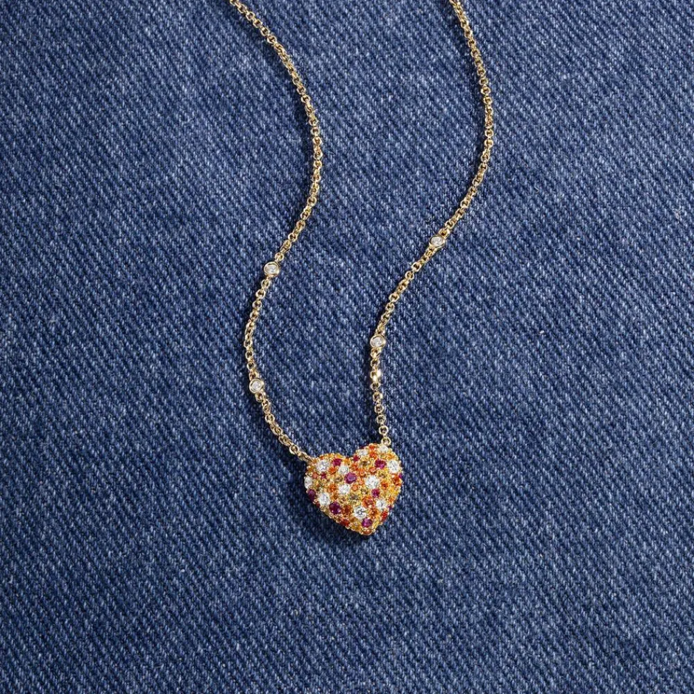 APM Monaco Collier Ajustable Petit Coeur Multicolore^ Colliers