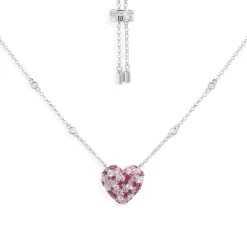 APM Monaco Collier Ajustable Petit Coeur Fuchsia^ Colliers