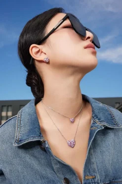 APM Monaco Collier Ajustable Petit Coeur Fuchsia^ Colliers