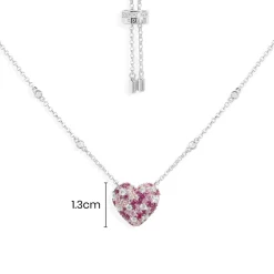 APM Monaco Collier Ajustable Petit Coeur Fuchsia^ Colliers