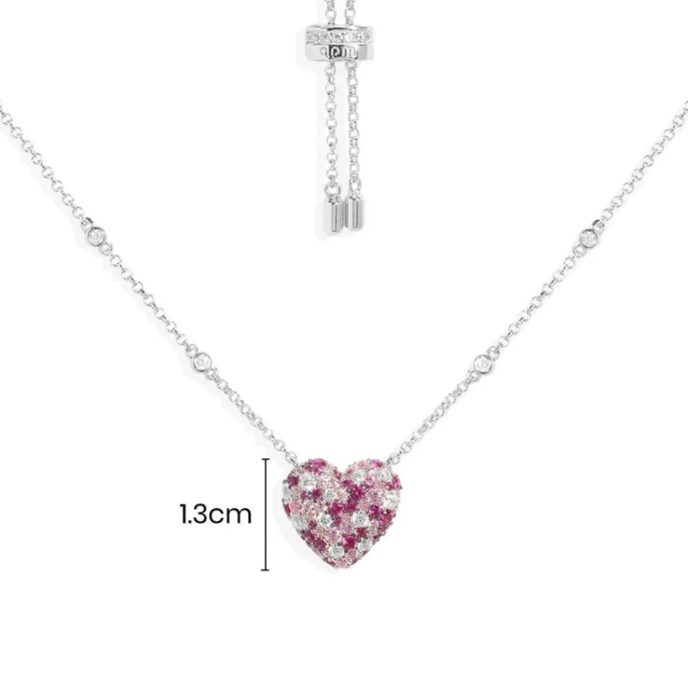 APM Monaco Collier Ajustable Petit Coeur Fuchsia^ Colliers