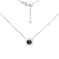 APM Monaco Collier Ajustable Pierre Carree Bleue^ Colliers