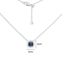 APM Monaco Collier Ajustable Pierre Carree Bleue^ Colliers