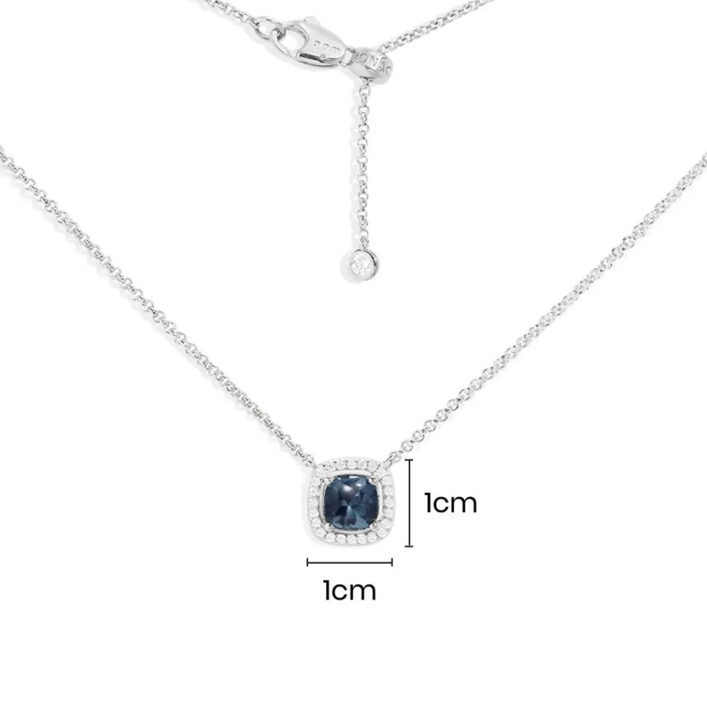 APM Monaco Collier Ajustable Pierre Carree Bleue^ Colliers