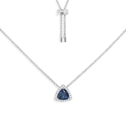APM Monaco Collier Ajustable Triangle Bleu Pave^ Colliers