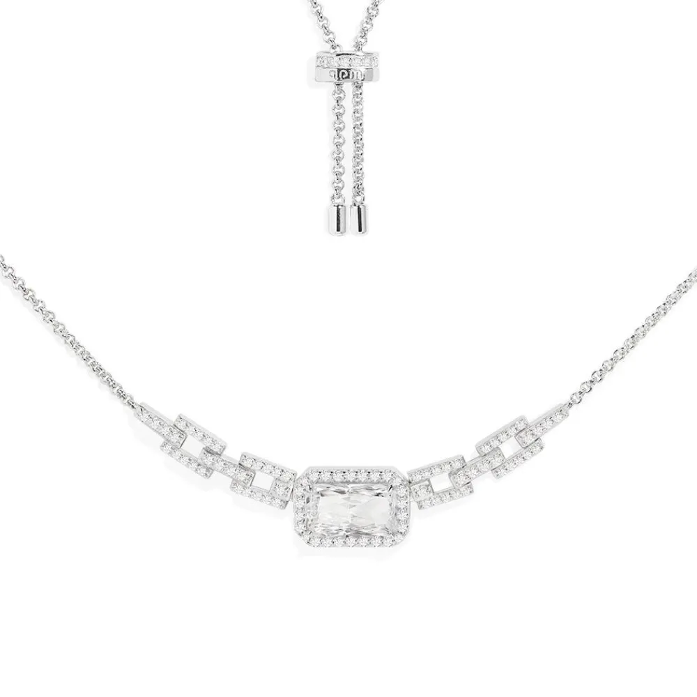 APM Monaco Collier Chaine Ajustable Pave^ Colliers