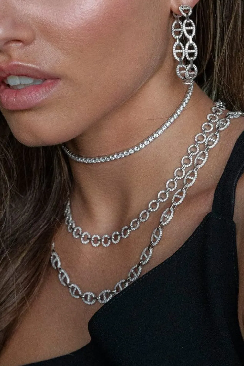 APM Monaco Collier Chaine Maille Marine - Argent^ Colliers