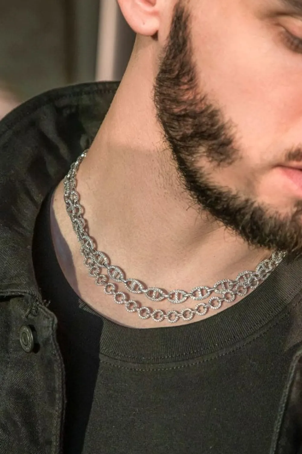 APM Monaco Collier Chaine Maille Marine - Argent^ Colliers