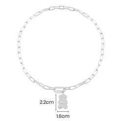 APM Monaco Collier Chaine Yummy Bear Snow (Clip) - Argent^ Colliers