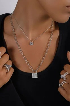 APM Monaco Collier Mini Cadenas Serti - Argent^ Colliers