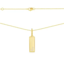 APM Monaco Collier Plaque Alphabet-A - Argent Jaune^ Colliers