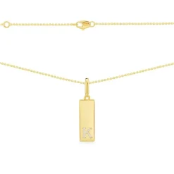 APM Monaco Collier Plaque Alphabet-A - Argent Jaune^ Colliers
