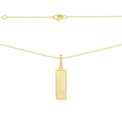 APM Monaco Collier Plaque Alphabet-A - Argent Jaune^ Colliers