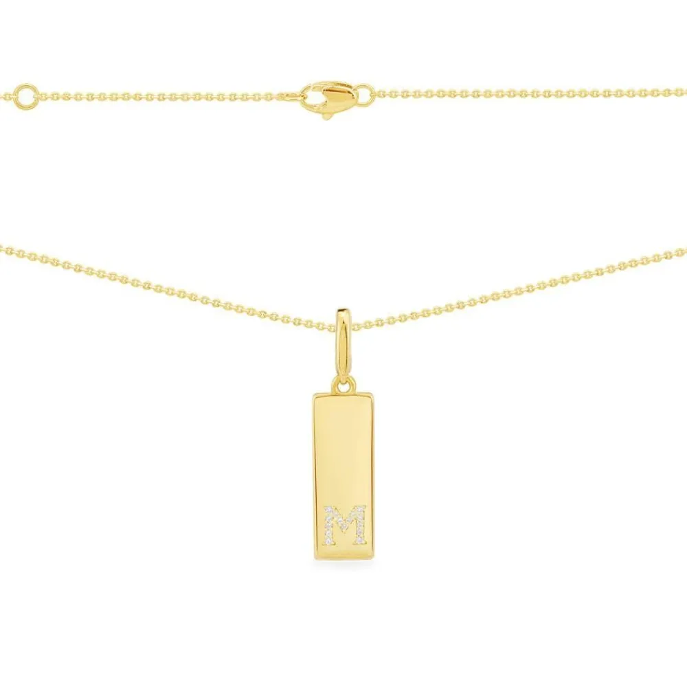 APM Monaco Collier Plaque Alphabet-A - Argent Jaune^ Colliers
